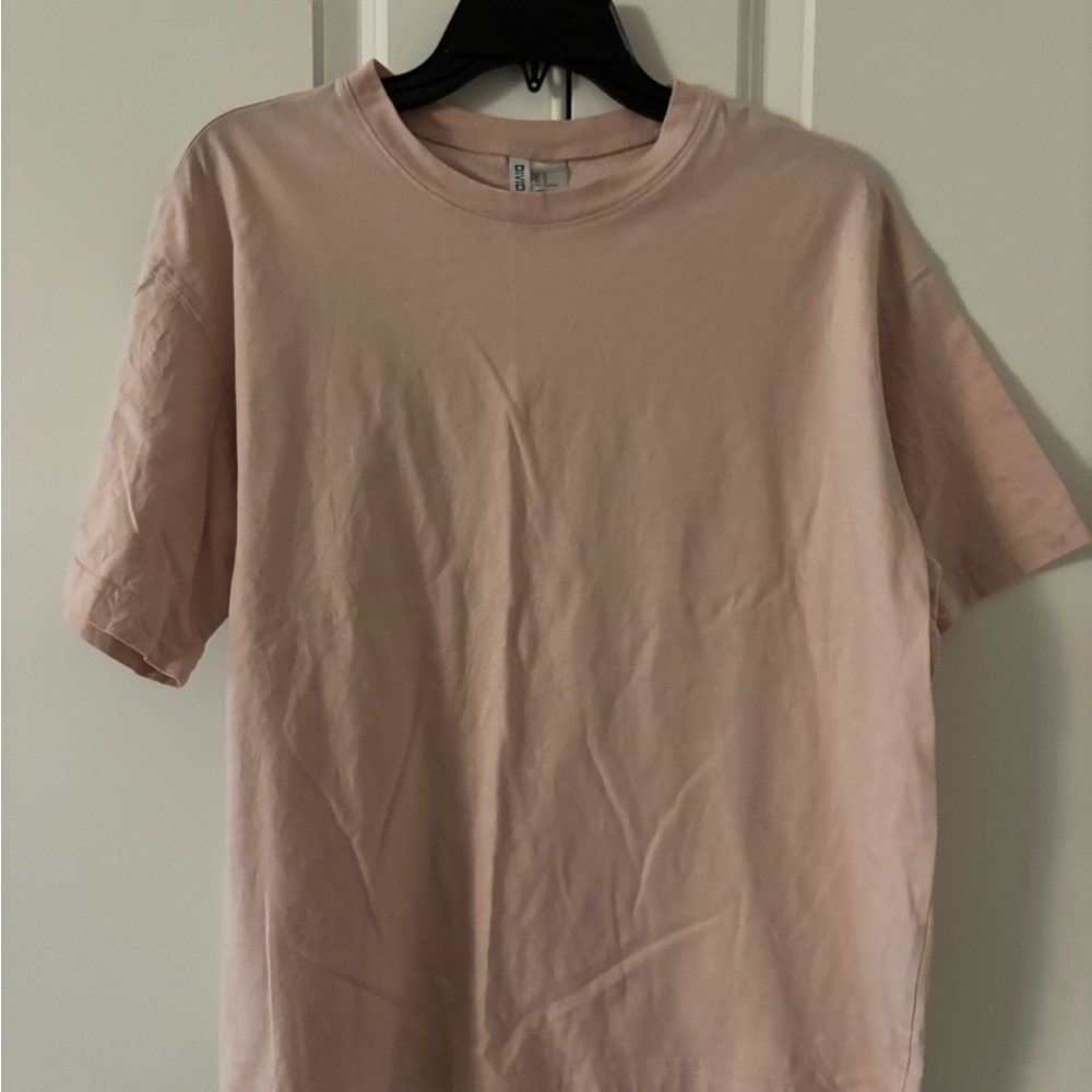 Oversized Pink Short Sleeve T-Shirt